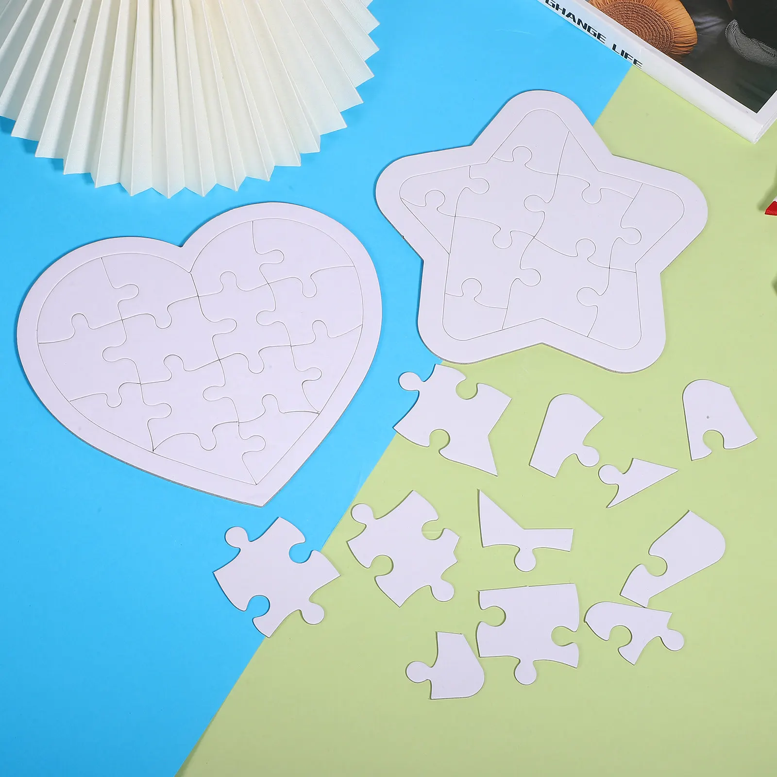 4Sets Blank Puzzle DIY Sublimation Puzzles Star Heart Shape for Kids Painting Crafts Develop Creativity Hand Eye Coordination
4Sets Blank Puzzle DIY Sublimation Puzzles Star Heart Shape for Kids Painting Crafts Develop Creativity Hand Eye Coordination