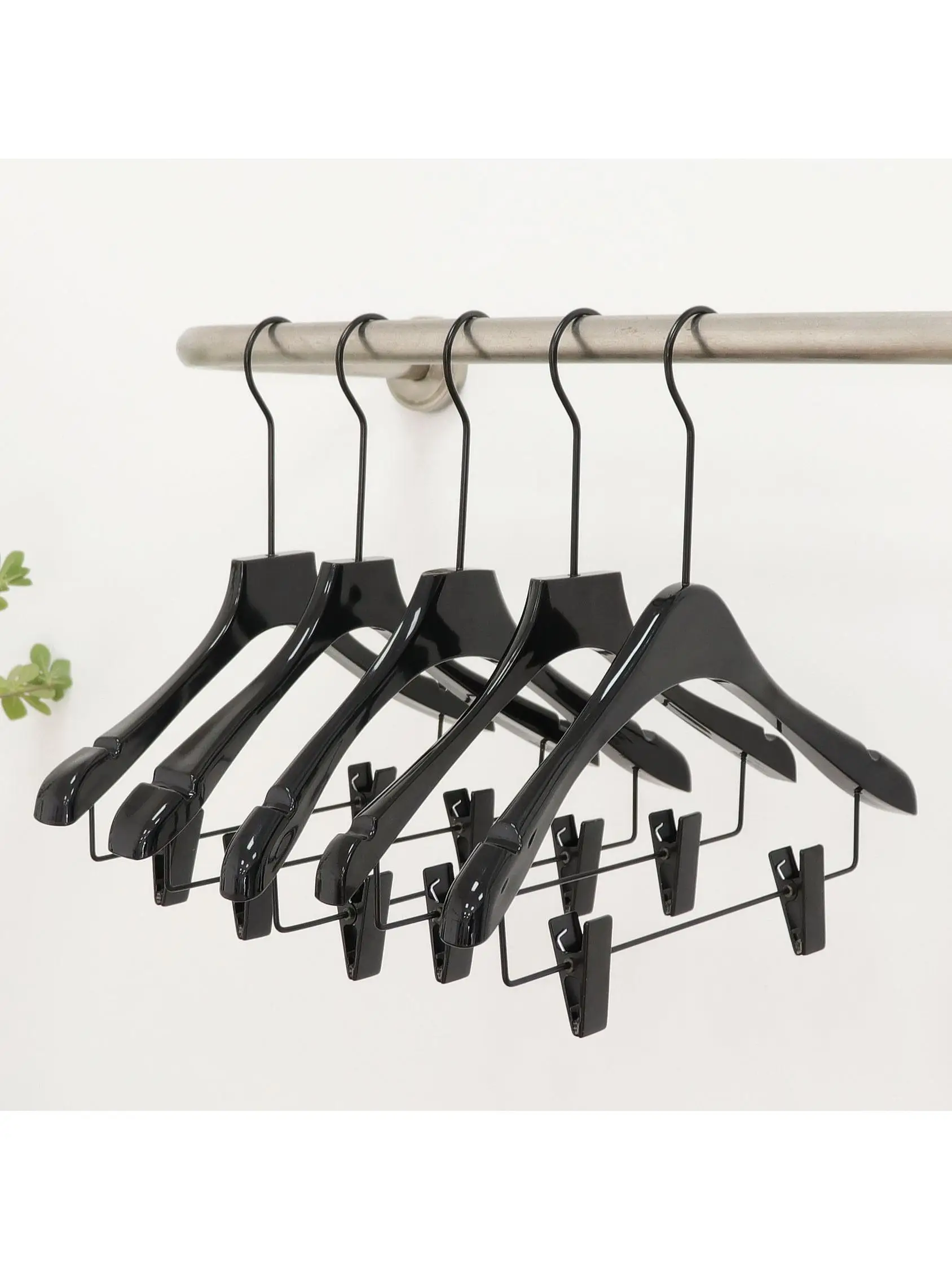 Black Acrylic Clothes Hangers Set for Children's Wear Shop Anti-Slip Women's Clothing Store Plastic Hangers
Black Acrylic Clothes Hangers Set for Children's Wear Shop Anti-Slip Women's Clothing Store Plastic Hangers