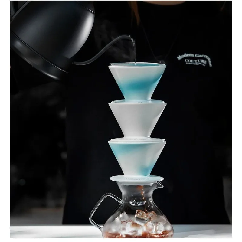 MUVNA Star Vortex Ceramic Pour Over Coffee Dripper, Origami Filter Cup Drip Coffee Brewing Cup Barista Coffee Tool
MUVNA Star Vortex Ceramic Pour Over Coffee Dripper, Origami Filter Cup Drip Coffee Brewing Cup Barista Coffee Tool