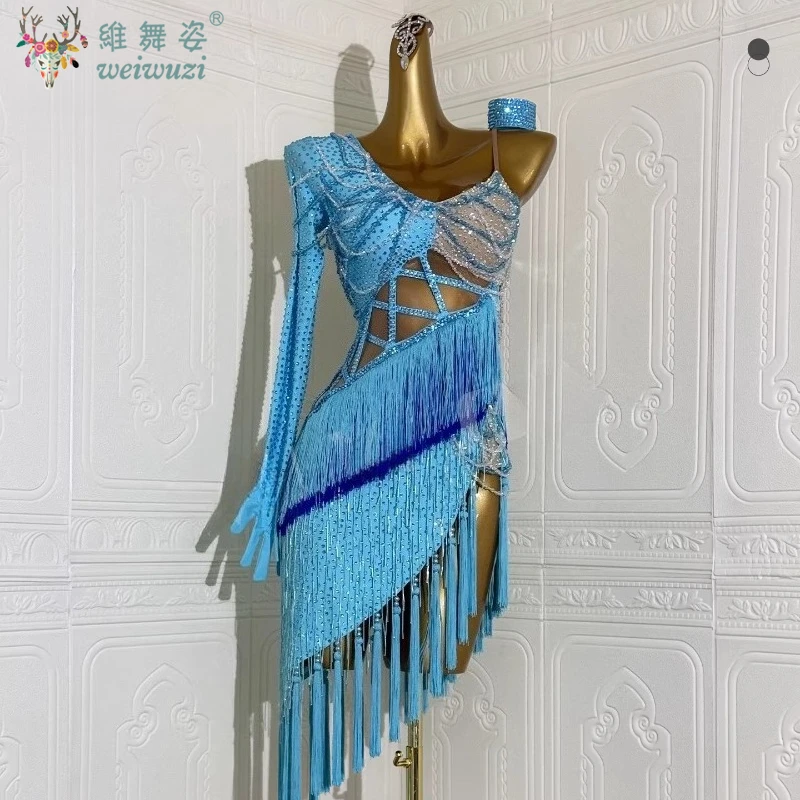 Latin Dance AB Stone Female Adult Children High-End Custom Hollow Tassel Skirt Rumba Chacha Tango Performance Professional Dress
Latin Dance AB Stone Female Adult Children High-End Custom Hollow Tassel Skirt Rumba Chacha Tango Performance Professional Dress