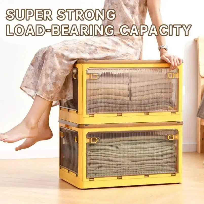 Foldable Storage Box, Open Transparent Plastic Box, Home Clothing and Book Storage Cabinet, Camping Large Capacity Storage Box 
Foldable Storage Box, Open Transparent Plastic Box, Home Clothing and Book Storage Cabinet, Camping Large Capacity Storage Box