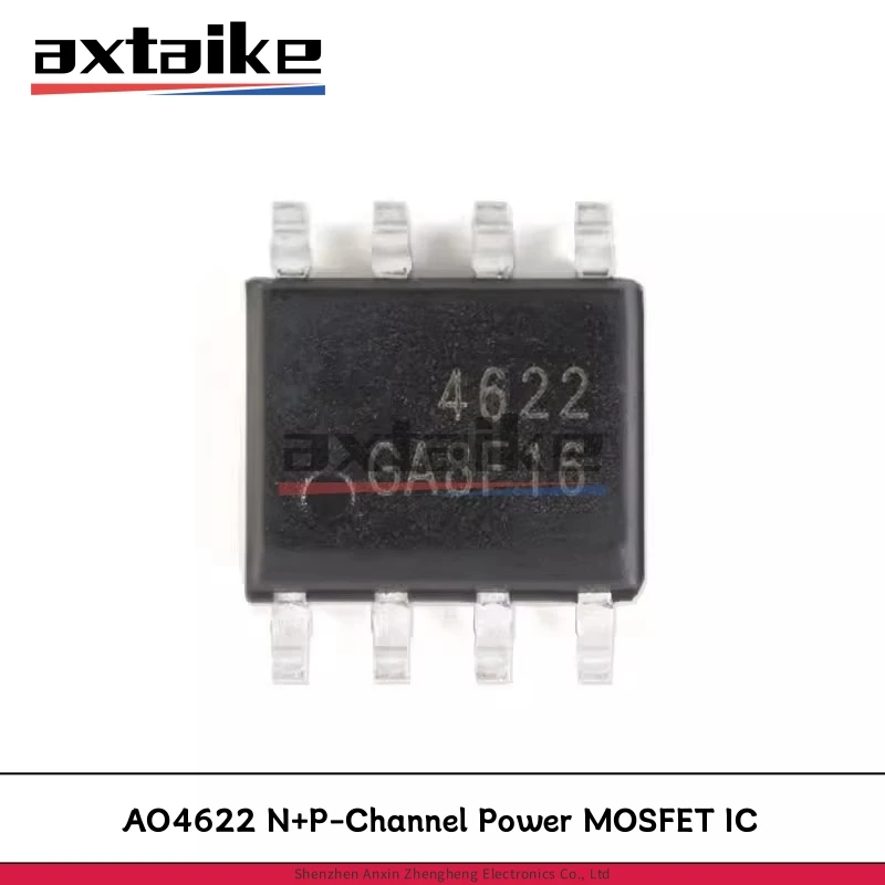 10PCS AO4622 4622 SOP-8 30V N-Channel 10A And P-Channel -12A Enhancement Mode Power MOSFET SMD IC
10PCS AO4622 4622 SOP-8 30V N-Channel 10A And P-Channel -12A Enhancement Mode Power MOSFET SMD IC