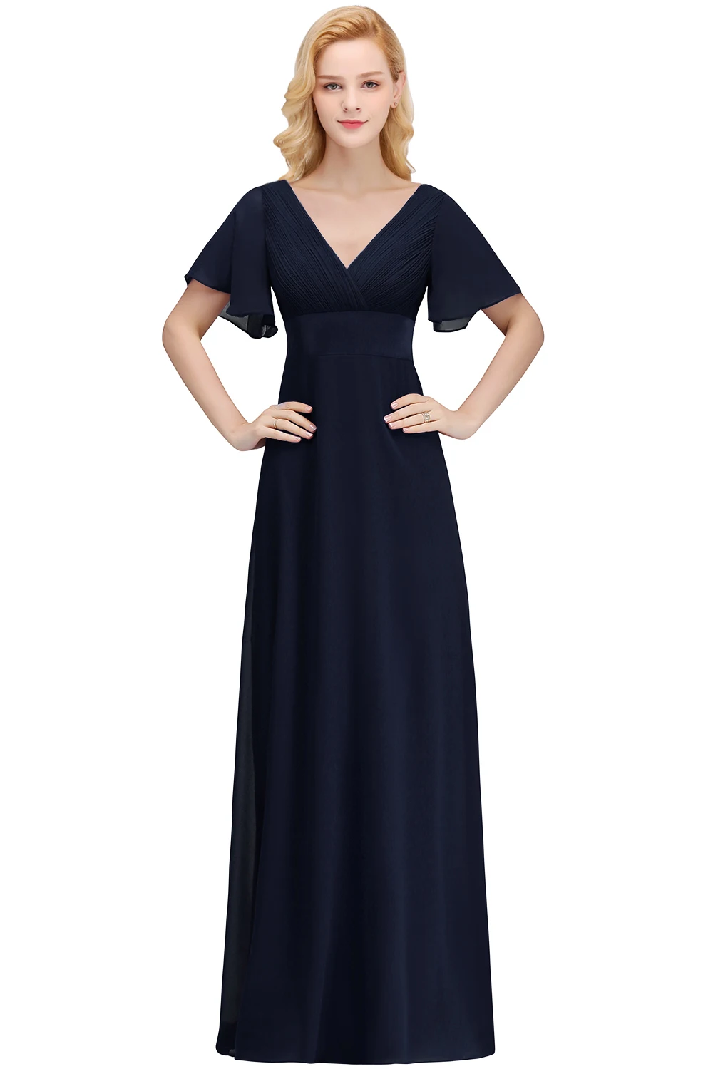 Evening Dresses Elegant V Neck Pleated Chiffon Long Formal Party Prom Gowns Vestidos De Fiesta Wedding Bridesmaid Dress
Evening Dresses Elegant V Neck Pleated Chiffon Long Formal Party Prom Gowns Vestidos De Fiesta Wedding Bridesmaid Dress
