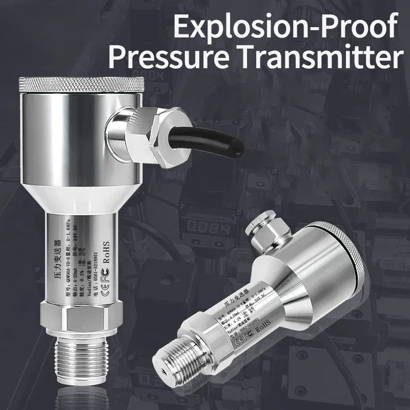 Stainless Steel Explosion Proof Pressure Transmitter 4‑20mA 0-10V RS485 G1-4 Industrial Sensor Liquid and Gas Pressure Sensor
Stainless Steel Explosion Proof Pressure Transmitter 4‑20mA 0-10V RS485 G1-4 Industrial Sensor Liquid and Gas Pressure Sensor