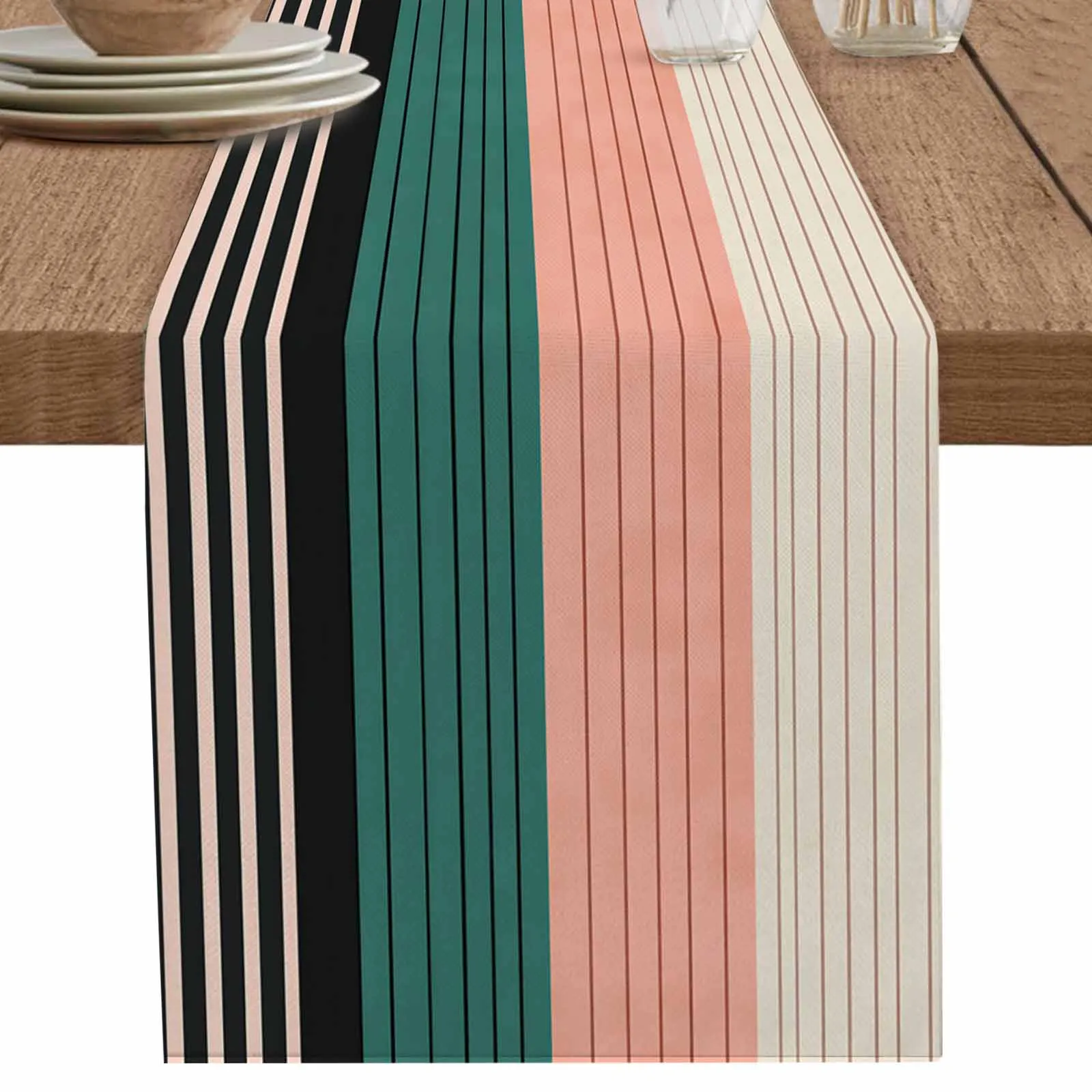 Black Green Vertical Stripes Table Runner Cotton Linen Wedding Dinner Decor Table Flag Holiday Home Tea Table Decoration
Black Green Vertical Stripes Table Runner Cotton Linen Wedding Dinner Decor Table Flag Holiday Home Tea Table Decoration
