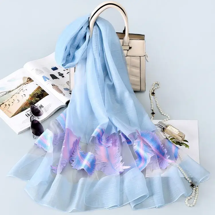New Arrivalpure Color Feather Artificial Silk Jacquard Silk Scarf Women's Patchworkeasiest for Match Plain Scarf Gift
New Arrivalpure Color Feather Artificial Silk Jacquard Silk Scarf Women's Patchworkeasiest for Match Plain Scarf Gift