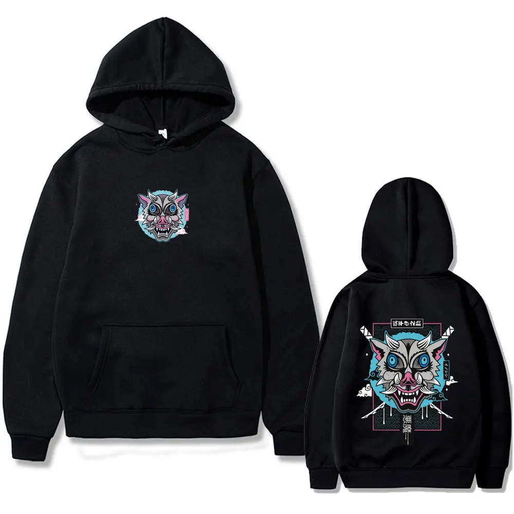 Anime Demon Slayer Print Hoodie Hashibira Inosuke Mask Face Graphic Hooded Sweatshirt Men's Casual Oversized Pullover Hoodies
Anime Demon Slayer Print Hoodie Hashibira Inosuke Mask Face Graphic Hooded Sweatshirt Men's Casual Oversized Pullover Hoodies