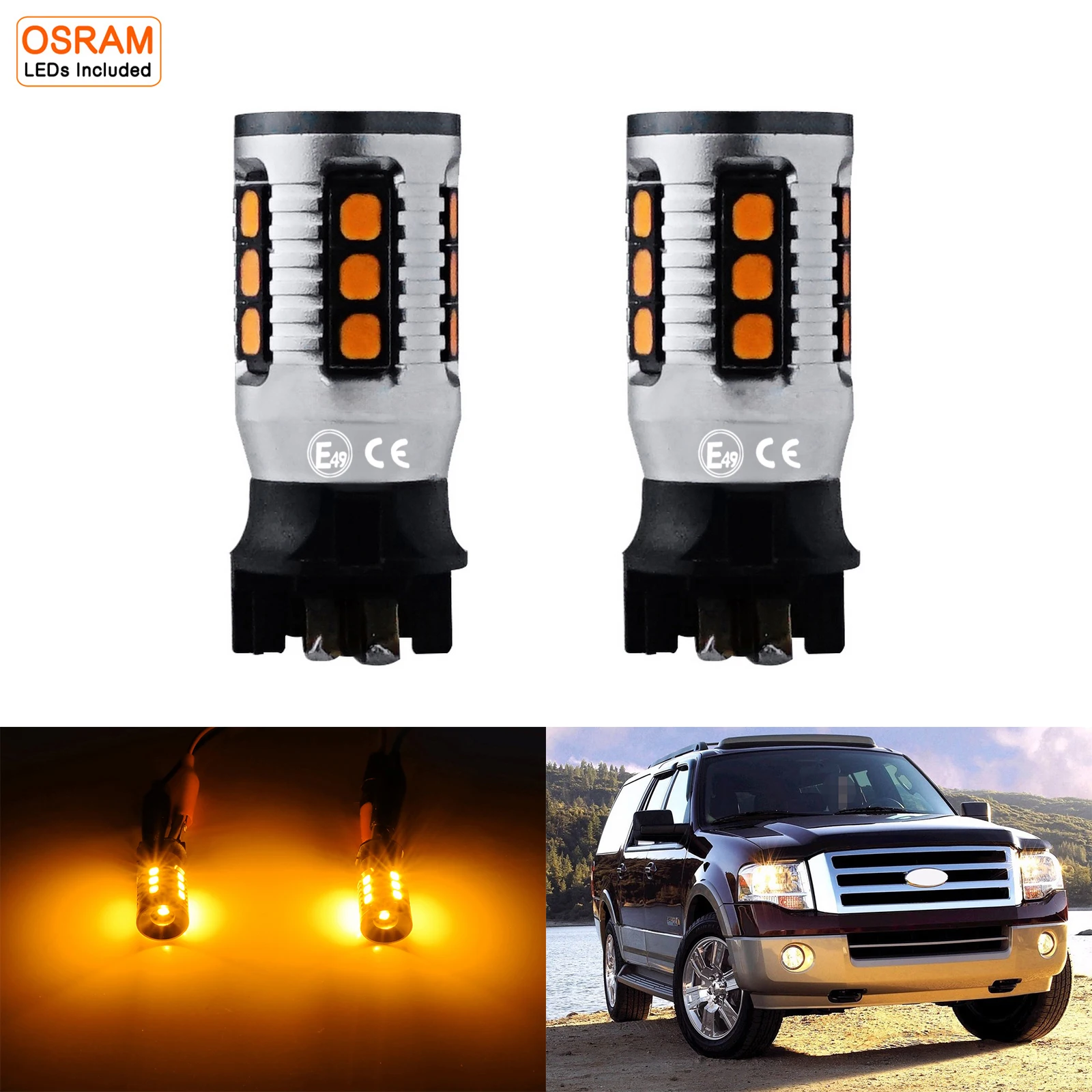 2pcs Amber PW24W PWY24W 16 SMD LED Daytime Front Side Indicator Turn Signal Light Bulbs 12V-22V
2pcs Amber PW24W PWY24W 16 SMD LED Daytime Front Side Indicator Turn Signal Light Bulbs 12V-22V