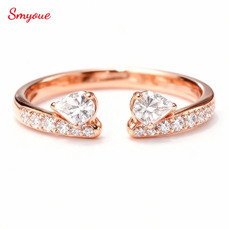 Smyoue Double Pear Cut Moissanite Rings for Women Adjustable 5-9 Size Lab Diamond Wedding Female Jewelry 925 Sterling Silver
Smyoue Double Pear Cut Moissanite Rings for Women Adjustable 5-9 Size Lab Diamond Wedding Female Jewelry 925 Sterling Silver