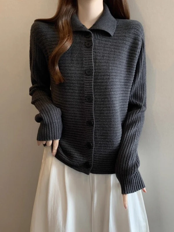 Elegant Grey High Collar Knitted Sweater Coat Women's plus Size Spring 2026 New Style Shoulder Length Open Cardigan
Elegant Grey High Collar Knitted Sweater Coat Women's plus Size Spring 2026 New Style Shoulder Length Open Cardigan