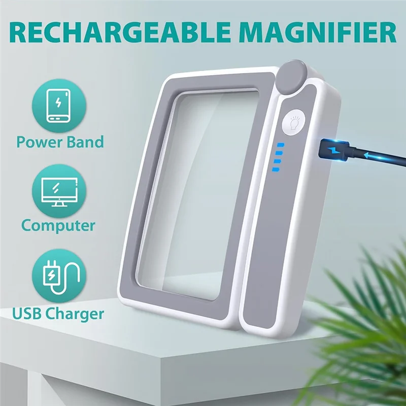 Magnifying Glass With Light Reading Gifts Spare Parts Rechargeable LED Page Magnifier 4X For Book Lovers Handheld Vision Aids
Magnifying Glass With Light Reading Gifts Spare Parts Rechargeable LED Page Magnifier 4X For Book Lovers Handheld Vision Aids