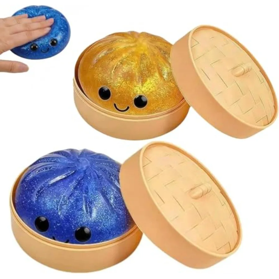 2 Packs Dumpling Squishies, Colorful Glitter Dumpling Squishy Fidget Toy with Beads, Dumplings Squizee Toy Stress Relief Sensor
2 Packs Dumpling Squishies, Colorful Glitter Dumpling Squishy Fidget Toy with Beads, Dumplings Squizee Toy Stress Relief Sensor