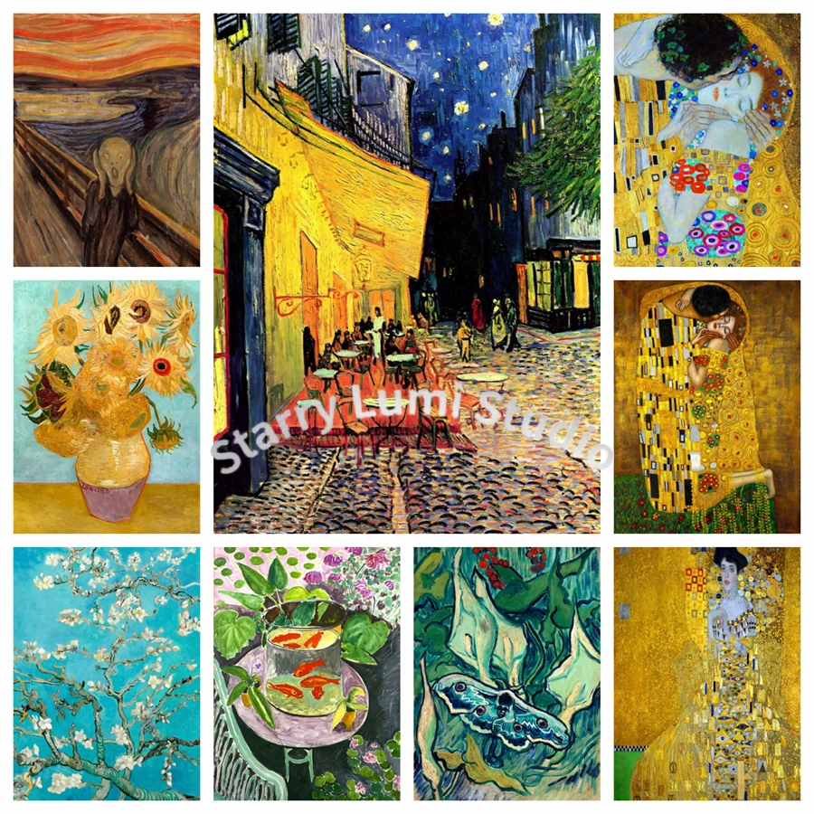 Наборы для алмазной вышивки с изображениями известных художников: Сальвадор Дали, Ван Гог, Густав Климт. Полный комплект для мозаичной вышивки крестиком, декор для дома.
Наборы для алмазной вышивки с изображениями известных художников: Сальвадор Дали, Ван Гог, Густав Климт. Полный комплект для мозаичной вышивки крестиком, декор для дома.