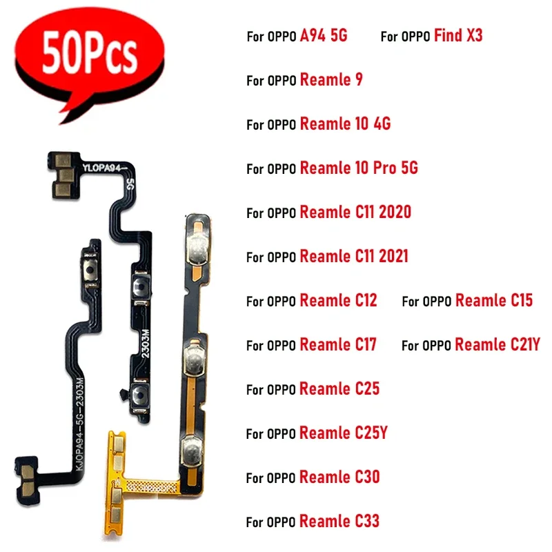 50Pcs,Power Switch On/Off Volume Key Button Flex For OPPO Realme 9 10 Pro C11 2020 2021 C12 C15 C17 C21Y C25 C25Y C30 C33 C25
50Pcs,Power Switch On/Off Volume Key Button Flex For OPPO Realme 9 10 Pro C11 2020 2021 C12 C15 C17 C21Y C25 C25Y C30 C33 C25