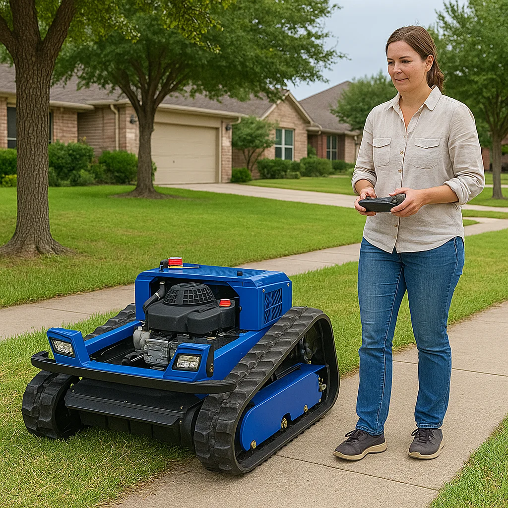 Индивидуальная газонокосилка для фермерского сада и двора - самоходный робот с дистанционным управлением и шириной косилки 550 мм
Индивидуальная газонокосилка для фермерского сада и двора - самоходный робот с дистанционным управлением и шириной косилки 550 мм