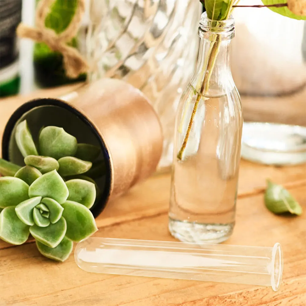 6Pcs Transparent Glass Test Tubes for Plant Propagation Hydroponic Flower Vases Desk Use Test Tube Flower Vase 
6Pcs Transparent Glass Test Tubes for Plant Propagation Hydroponic Flower Vases Desk Use Test Tube Flower Vase