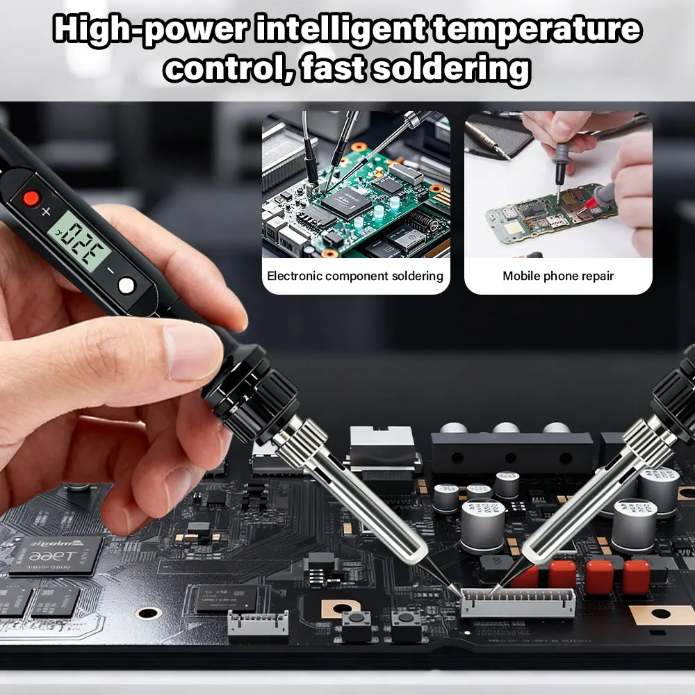 220V/110V 60W Adjustable Temperature Soldering Iron Kit with 15-in-1 Tool Set for Electronic Repair And Crafting
220V/110V 60W Adjustable Temperature Soldering Iron Kit with 15-in-1 Tool Set for Electronic Repair And Crafting