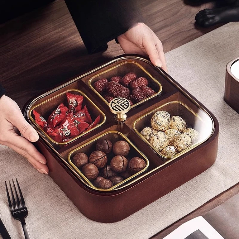 Living room household dried fruit box coffee table solid wood nut snack storage fruit plate
Living room household dried fruit box coffee table solid wood nut snack storage fruit plate