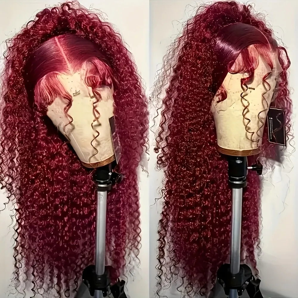 Long Curly Lace Front Wigs Burgundy Wine Red Hair Pre Plucked Natural Hairline
Long Curly Lace Front Wigs Burgundy Wine Red Hair Pre Plucked Natural Hairline
