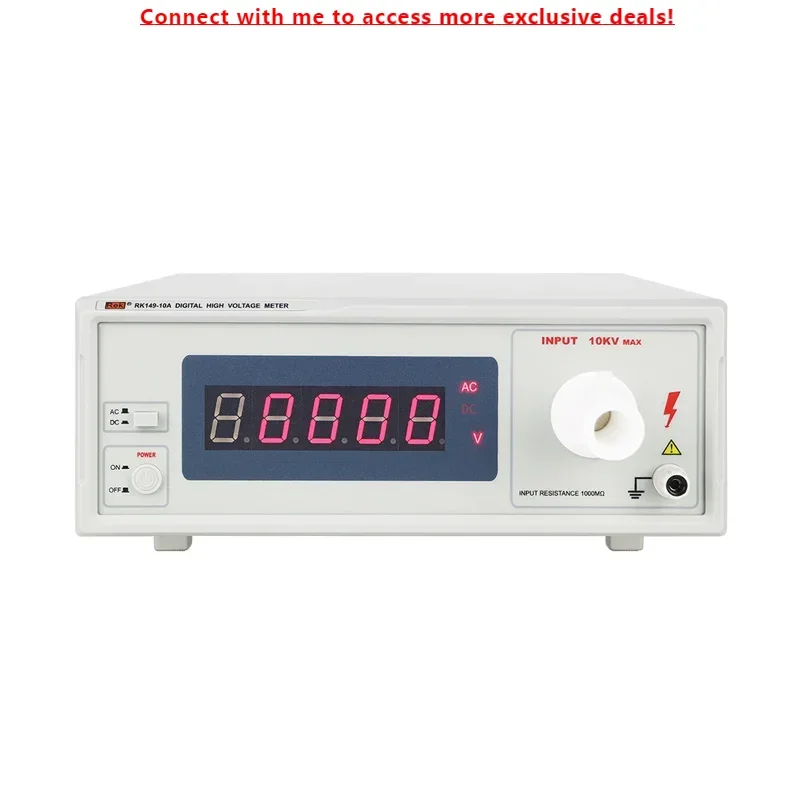 Rek RK149-10A AC DC High Voltage Digital Meter Voltage Range 0.500~10.000kV, Maximum Input Voltage 12KV Bench Voltmeter
Rek RK149-10A AC DC High Voltage Digital Meter Voltage Range 0.500~10.000kV, Maximum Input Voltage 12KV Bench Voltmeter