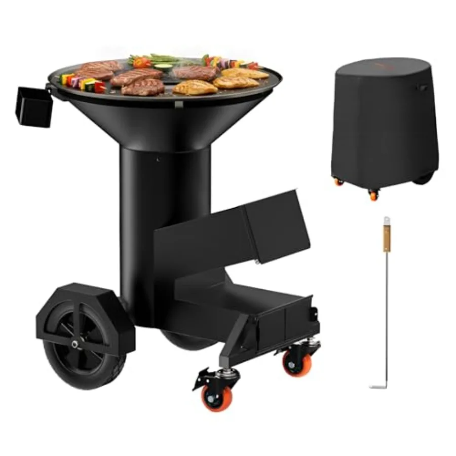 Heavy Duty Rocket Stove with Griddle, Grate, Wheels, Ash Tool Cover for Patio, Backyard, Camping, Beach, Tailgating Steel, Blac
Heavy Duty Rocket Stove with Griddle, Grate, Wheels, Ash Tool Cover for Patio, Backyard, Camping, Beach, Tailgating Steel, Blac