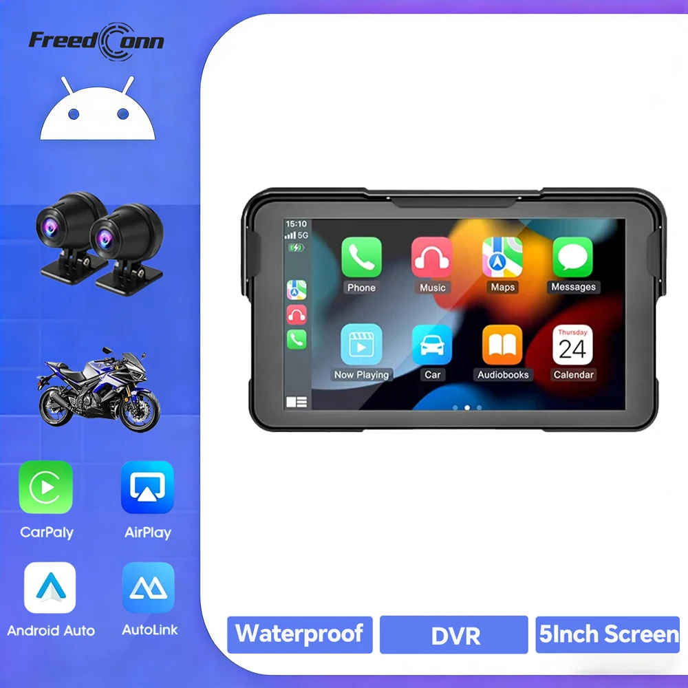 Freedconn 5-дюймовый мотоциклетный GPS-навигатор с Carplay и Android Auto, IPS-экран, простая установка, универсальный, водонепроницаемый по стандарту IPX7
Freedconn 5-дюймовый мотоциклетный GPS-навигатор с Carplay и Android Auto, IPS-экран, простая установка, универсальный, водонепроницаемый по стандарту IPX7