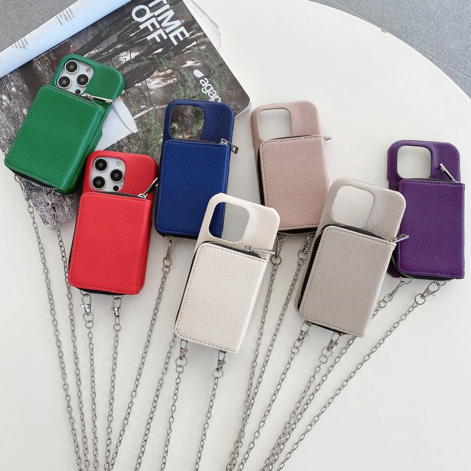 New Suitable for iPhone 15 Zippered Wallet Phone Case 14 Promax Crossbody 13 12 Pro Multifunctional Card Bag 11 Protection Cover
New Suitable for iPhone 15 Zippered Wallet Phone Case 14 Promax Crossbody 13 12 Pro Multifunctional Card Bag 11 Protection Cover