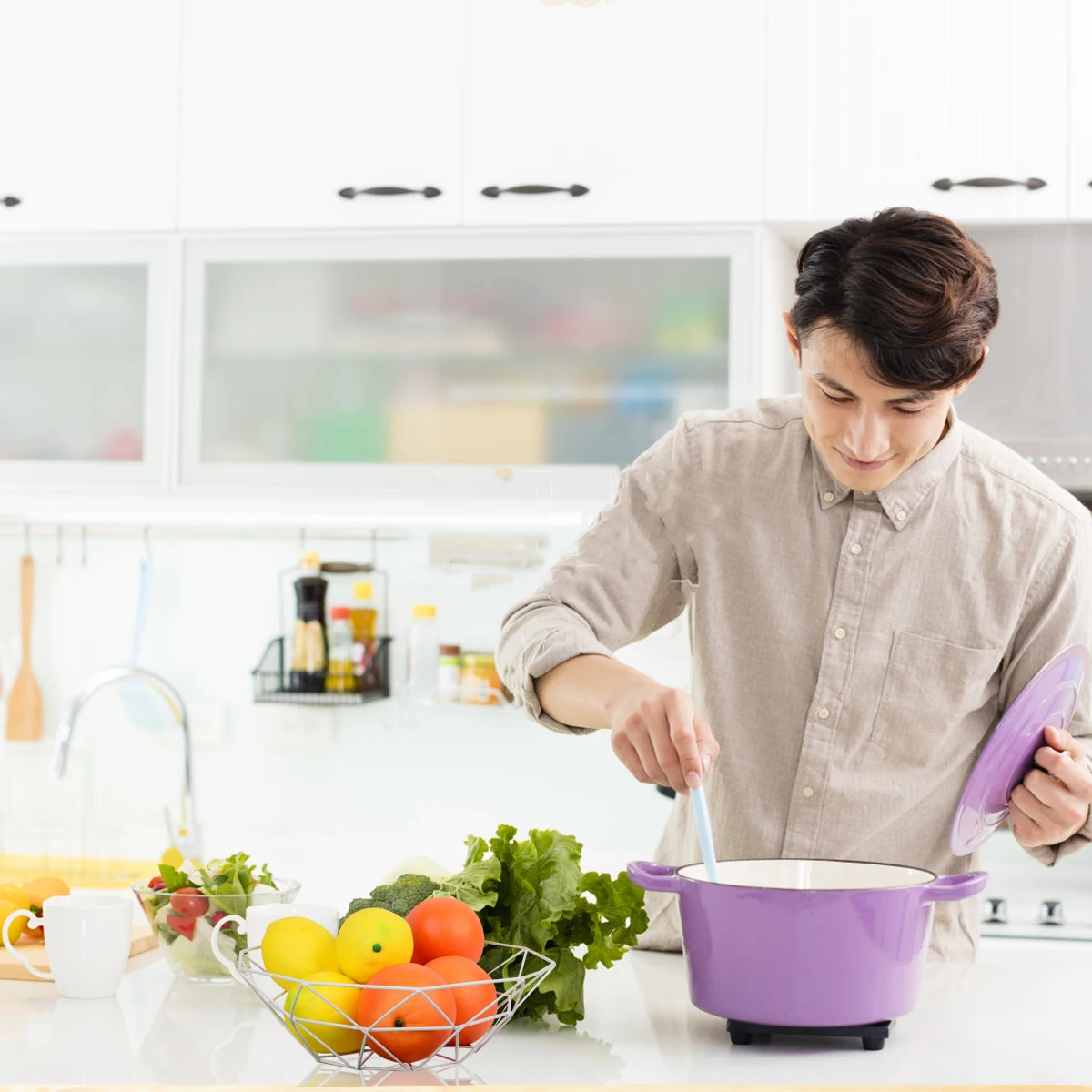 Multi-Purpose Iron Art Storage Basket White Size S Fruit Vegetable Drain Container Kitchen Organizer for Home Bedroom Rest Room
Multi-Purpose Iron Art Storage Basket White Size S Fruit Vegetable Drain Container Kitchen Organizer for Home Bedroom Rest Room