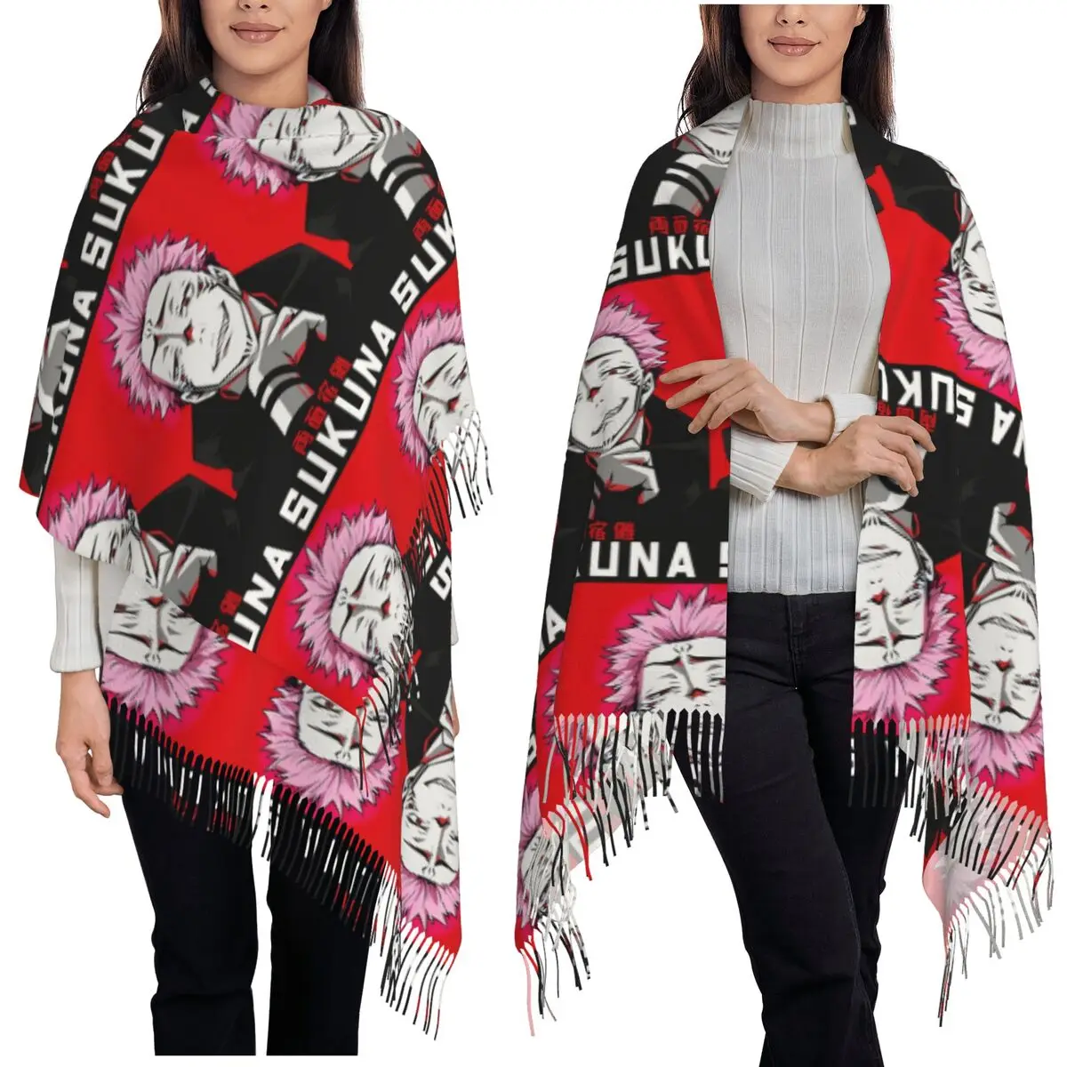 Sukuna Ryomen Jujutsu Kaisen шарф с кисточками шарфы для женщин мягкие теплые шали и накидки большая осенне-зимняя шаль
Sukuna Ryomen Jujutsu Kaisen шарф с кисточками шарфы для женщин мягкие теплые шали и накидки большая осенне-зимняя шаль