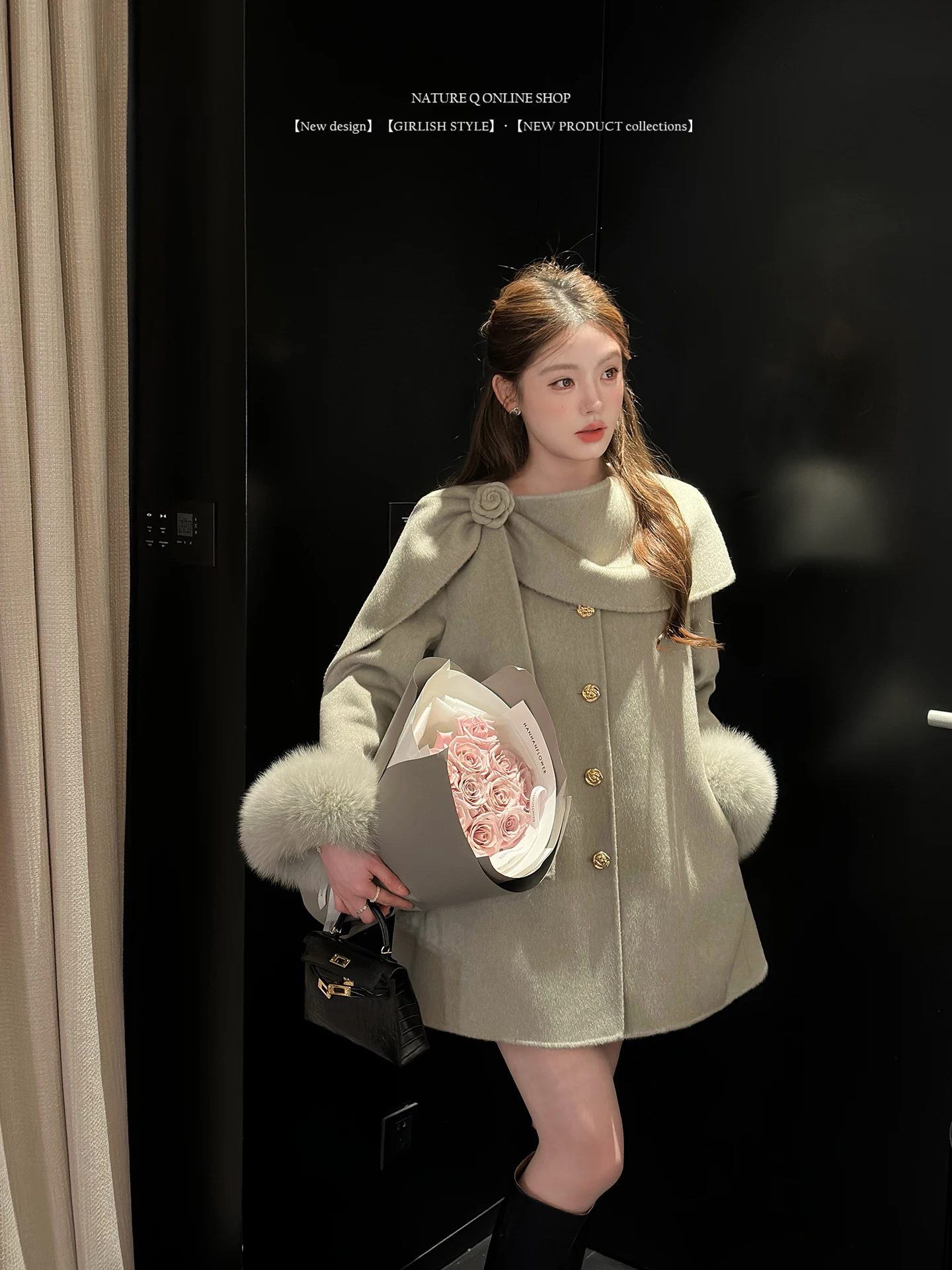 Yang Xiaolian 00% Wool Fur een Coat Small Fraance Sle awl Double-sided Woolen Coat Women's Faion Winter Outerwear
Yang Xiaolian 00% Wool Fur een Coat Small Fraance Sle awl Double-sided Woolen Coat Women's Faion Winter Outerwear