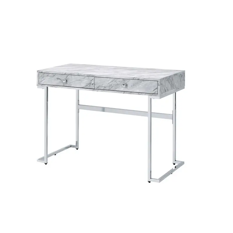 White Marble Top Chrome Writing Desk
White Marble Top Chrome Writing Desk