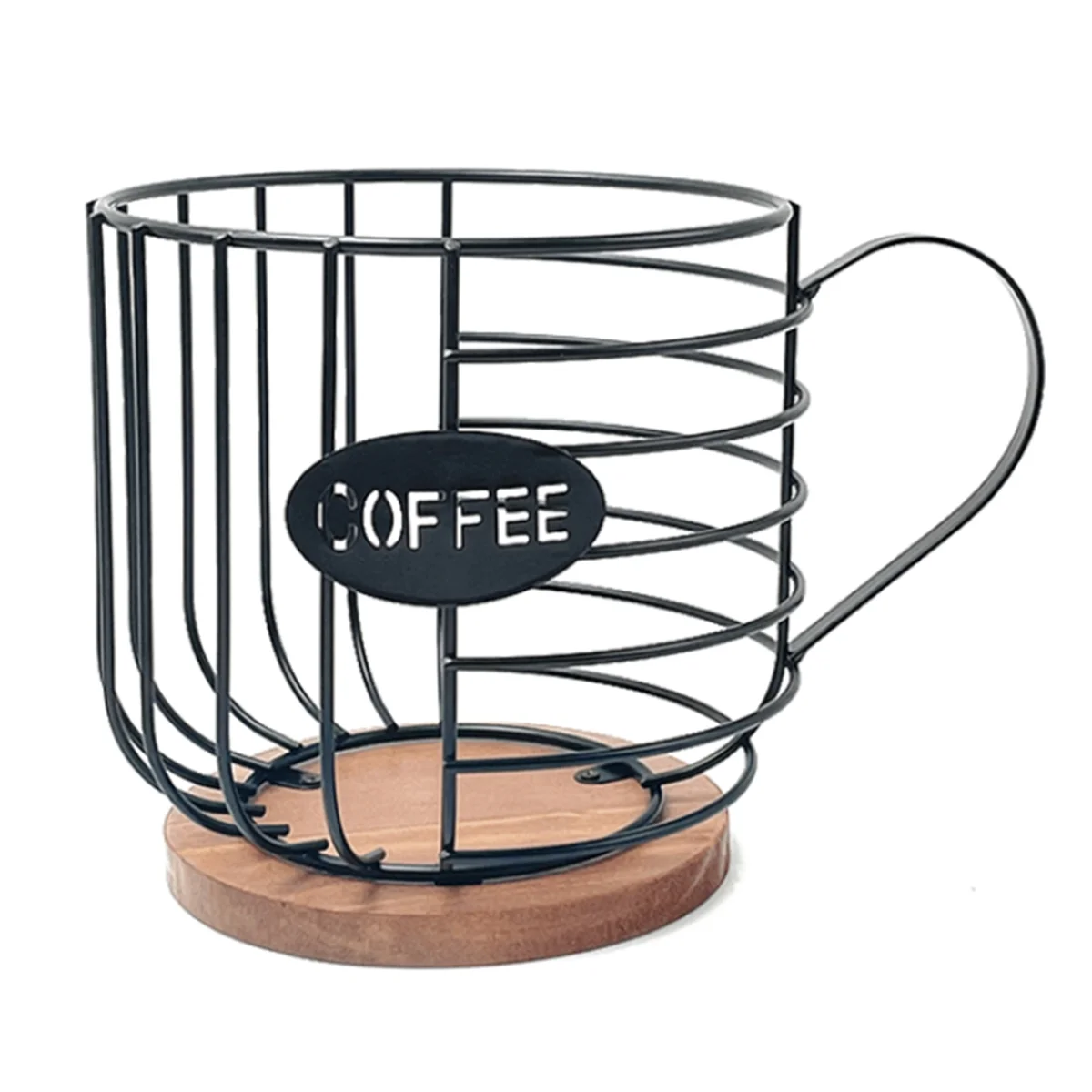 Coffee Pod Holder Coffee Pod Basket Wire Coffee Pod Storage Wooden Base Organizer for Kitchen Family Countertop Pod B
Coffee Pod Holder Coffee Pod Basket Wire Coffee Pod Storage Wooden Base Organizer for Kitchen Family Countertop Pod B