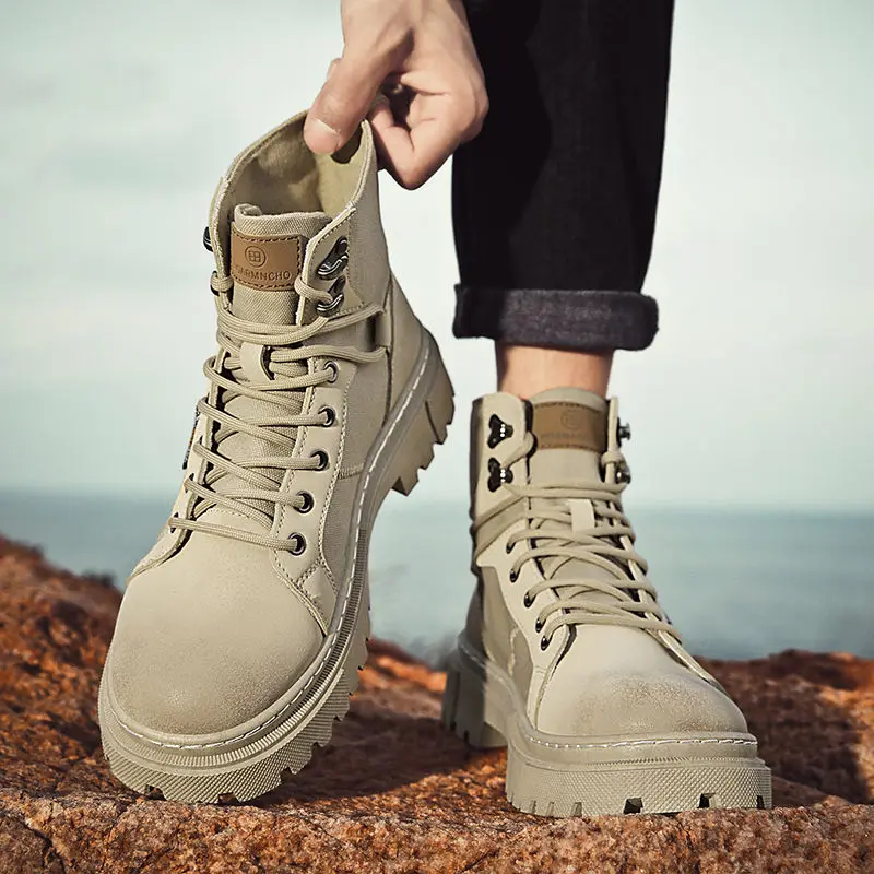Casual High Top Man Boots Platform Thick Sole High Top Round Toe Leather Shoes for Men Quality Fashion Pu on Sale Comfortable
Casual High Top Man Boots Platform Thick Sole High Top Round Toe Leather Shoes for Men Quality Fashion Pu on Sale Comfortable