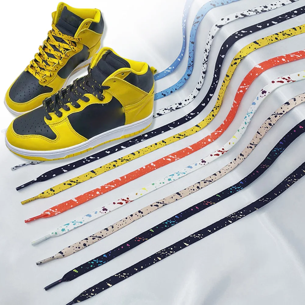 1 Pair Fashion Color Printing Speckle Shoelaces White Black Ink Canvas Sneakers Flat Shoes Laces Women Men Shoelaces Strings
1 Pair Fashion Color Printing Speckle Shoelaces White Black Ink Canvas Sneakers Flat Shoes Laces Women Men Shoelaces Strings