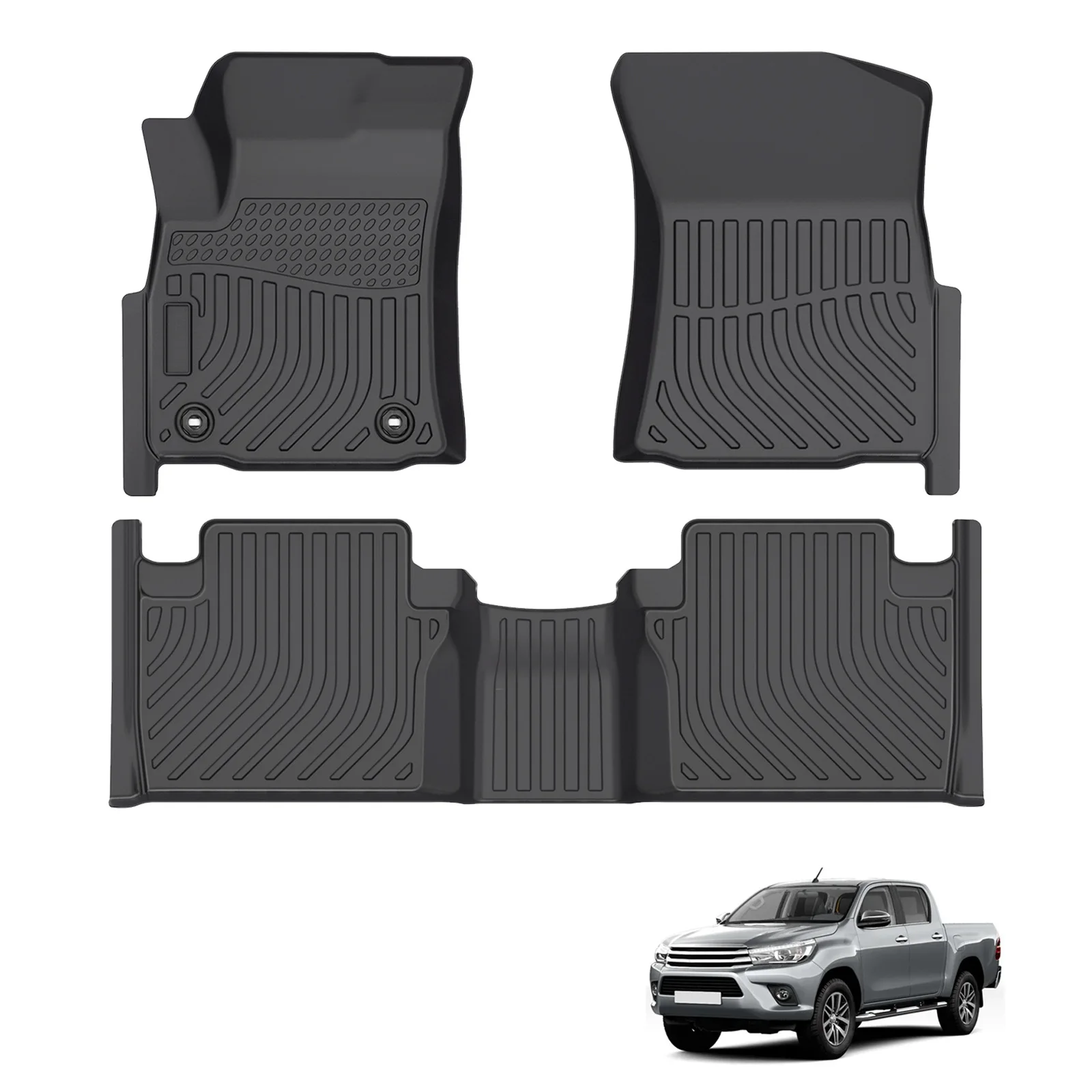 All-Weather Car Mats TPE Floor Mats for Hilux Vehicles for Toyota for Hilux Revo 2.5D 2015-2024
All-Weather Car Mats TPE Floor Mats for Hilux Vehicles for Toyota for Hilux Revo 2.5D 2015-2024