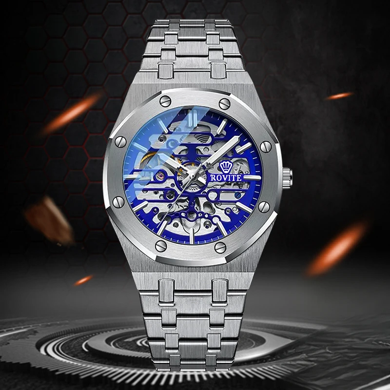Men's Mechanical Watch High-End Hollow Automatic Mechanical Watch Waterproof Steel Belt Men's Watch
Men's Mechanical Watch High-End Hollow Automatic Mechanical Watch Waterproof Steel Belt Men's Watch