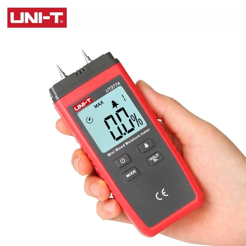 UNIT UT377A Digital Wood Moisture Meter Hygrometer Humidity Tester for Paper Plywood Wooden Materials LCD Backlight
UNIT UT377A Digital Wood Moisture Meter Hygrometer Humidity Tester for Paper Plywood Wooden Materials LCD Backlight
