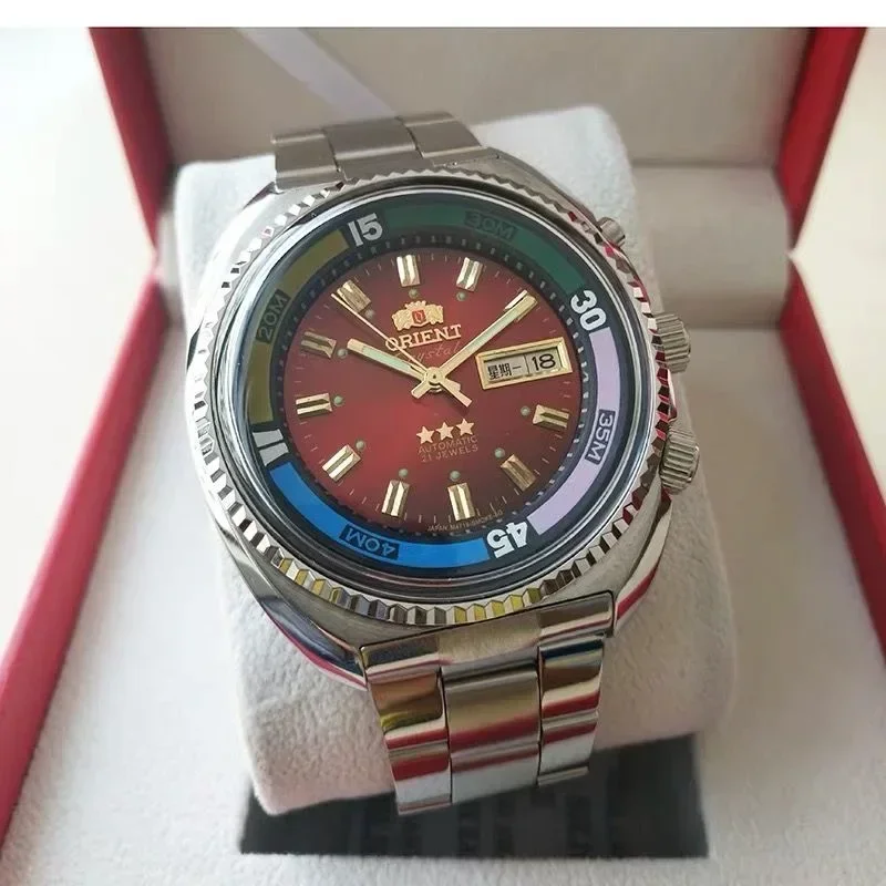 118A Store Full featured sports mechanical men's Orient Haiba watch perpetual calendar stainless steel Japanese movement
118A Store Full featured sports mechanical men's Orient Haiba watch perpetual calendar stainless steel Japanese movement