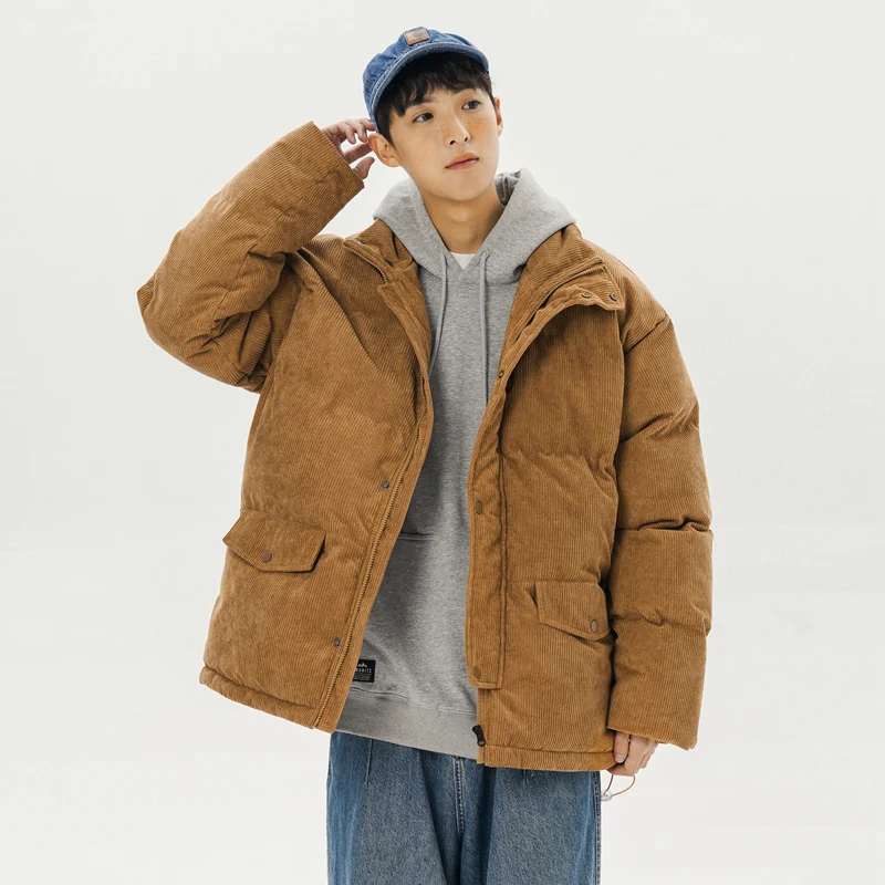 Oversize Men's Jacket Winter Corduroy Parkas Stand Collar Cotton-Padded Jacket High Street Thick Warm Vintage Fashion Jacket
Oversize Men's Jacket Winter Corduroy Parkas Stand Collar Cotton-Padded Jacket High Street Thick Warm Vintage Fashion Jacket