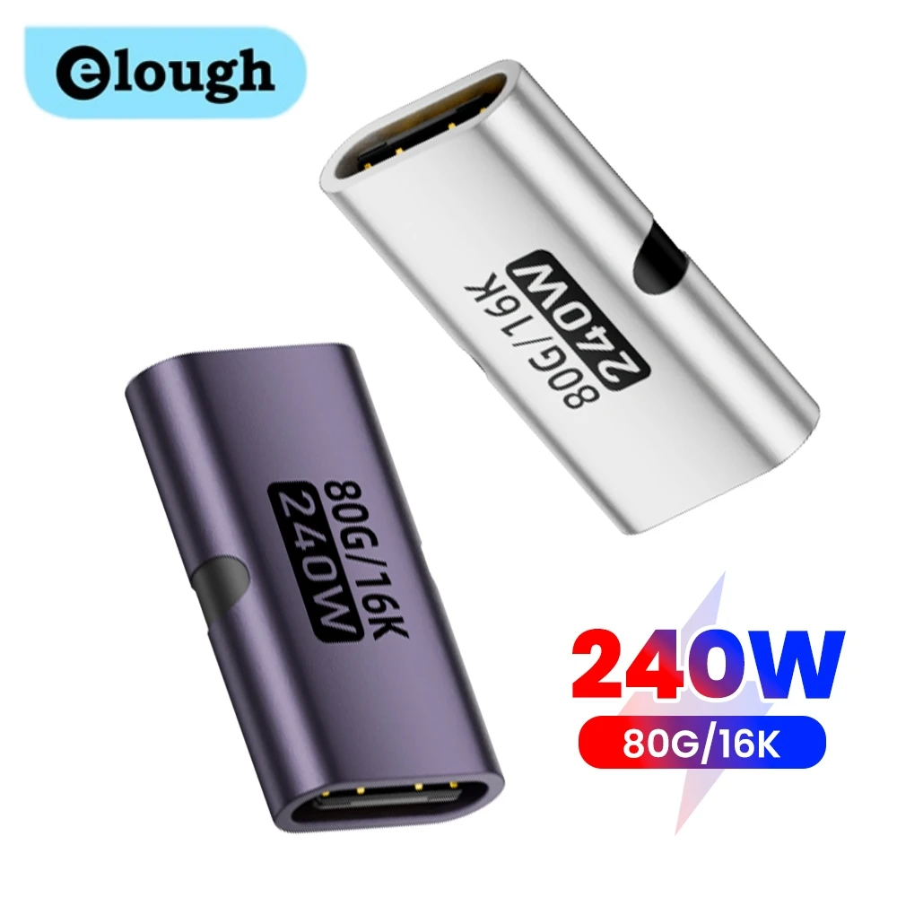 Адаптер Elough 240 Вт Type-C «мама-мама» USB 4,0 80 Гбит/с Высокоскоростная передача PD3.1 Зарядный преобразователь
Адаптер Elough 240 Вт Type-C «мама-мама» USB 4,0 80 Гбит/с Высокоскоростная передача PD3.1 Зарядный преобразователь
