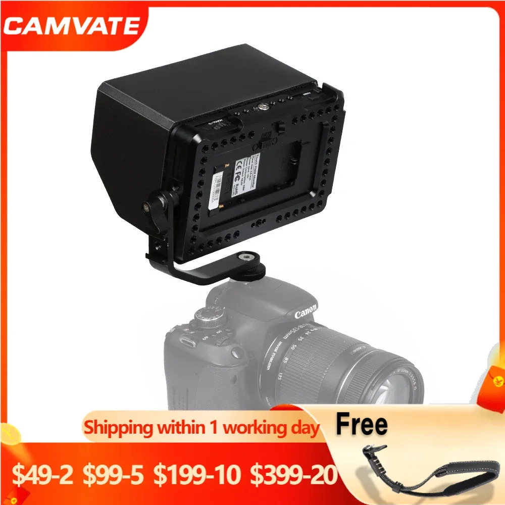CAMVATE FeelWorld F6 Plus 5.5" 4K On-Camera Monitor With Monitor Bracket Cage & Sun Hood & L-type Tilt Arm Support & Micro HDMI
CAMVATE FeelWorld F6 Plus 5.5" 4K On-Camera Monitor With Monitor Bracket Cage & Sun Hood & L-type Tilt Arm Support & Micro HDMI