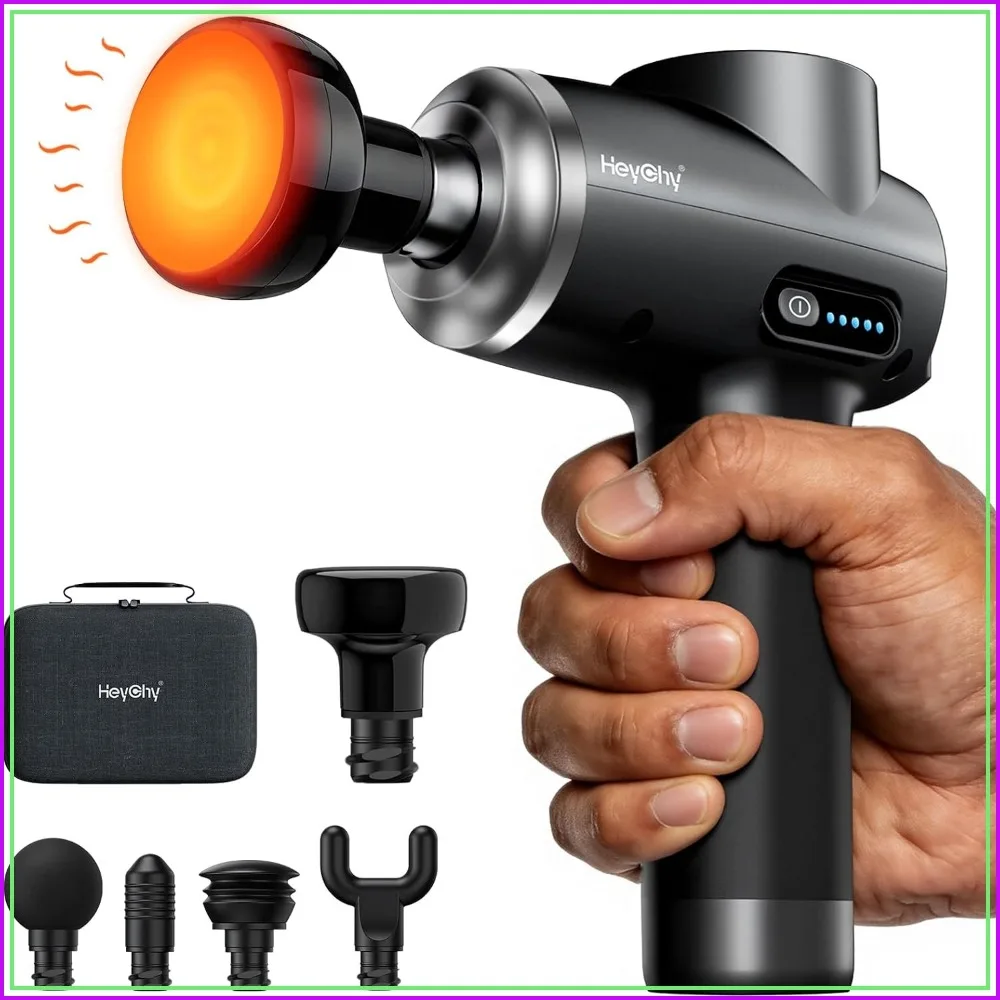 Percussion Massage Gun Deep Tissue with Heat, FSA Eligible Massager for Back Neck Relief, Portable Muscle Massager 12mm Amplitude for Home Gym
Percussion Massage Gun Deep Tissue with Heat, FSA Eligible Massager for Back Neck Relief, Portable Muscle Massager 12mm Amplitude for Home Gym