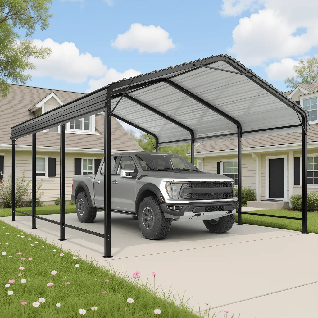 Carport Metal Carport with Enhanced Base Outdoor Heavy Duty Garage Galvanized Car Shelter for Pickup, Boat, Car and Tractors,12x20 FT,10x15 FT.
Carport Metal Carport with Enhanced Base Outdoor Heavy Duty Garage Galvanized Car Shelter for Pickup, Boat, Car and Tractors,12x20 FT,10x15 FT.