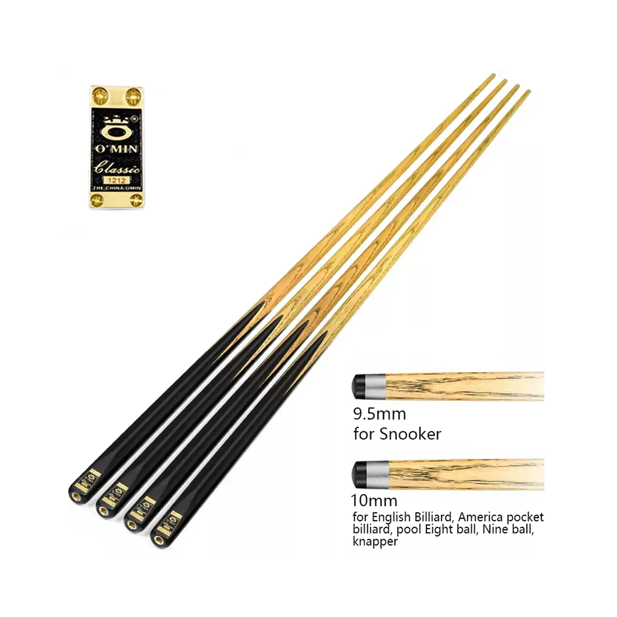 Omin Brand Classic Professional 1 Piece Handmade Ash Wood Snooker Cue Ebony Pool Break Snooker & Billiard Cues Sticks
Omin Brand Classic Professional 1 Piece Handmade Ash Wood Snooker Cue Ebony Pool Break Snooker & Billiard Cues Sticks