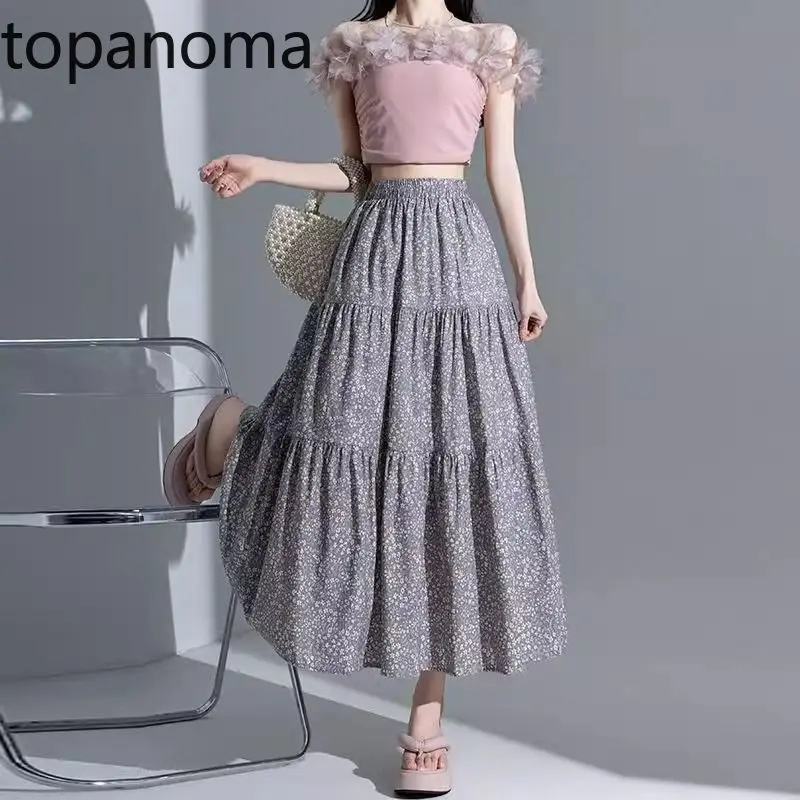 Topanoma Abandoned Soil Style Floral Summer Skirts 2025 New High Waist Mid Length Slimming Printed Cake Skirt Casual Female
Topanoma Abandoned Soil Style Floral Summer Skirts 2025 New High Waist Mid Length Slimming Printed Cake Skirt Casual Female