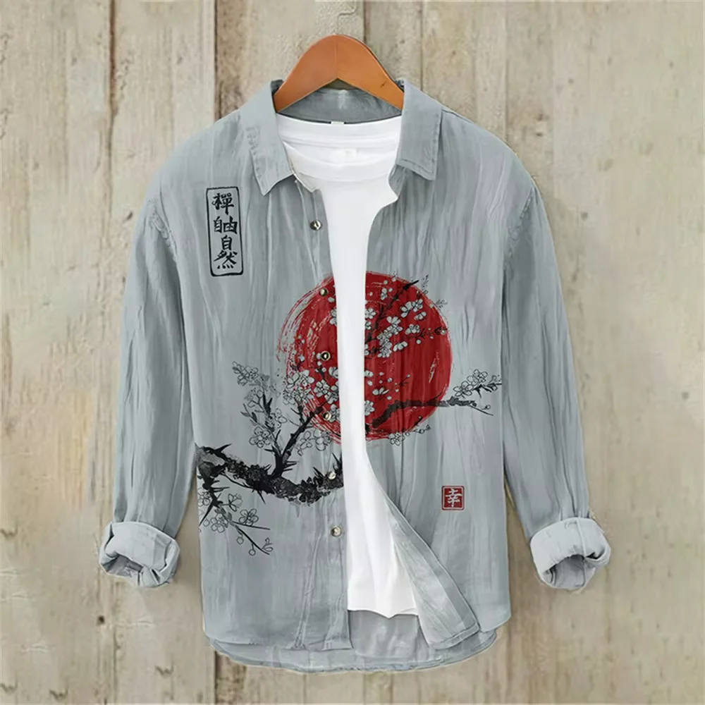 Men's linen long-sleeved printed shirt 2024 independent station hot style European and American hot-selling daily retro
Men's linen long-sleeved printed shirt 2024 independent station hot style European and American hot-selling daily retro