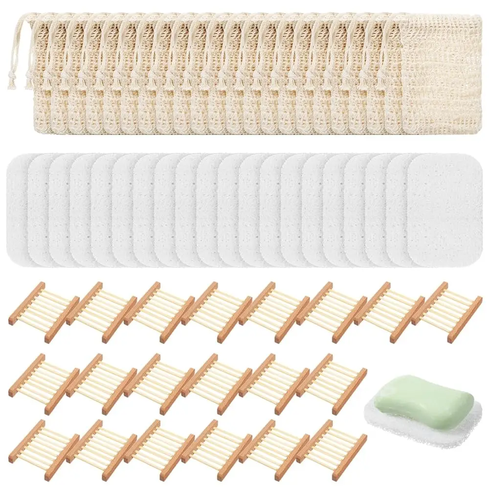 Free Shipping-60 Pcs Soap Saver Set with Wooden Soap Dish, Exfoliating Bag, Saver Pads Bulk with Self Drain, Bar Soap Holder Mes
Free Shipping-60 Pcs Soap Saver Set with Wooden Soap Dish, Exfoliating Bag, Saver Pads Bulk with Self Drain, Bar Soap Holder Mes