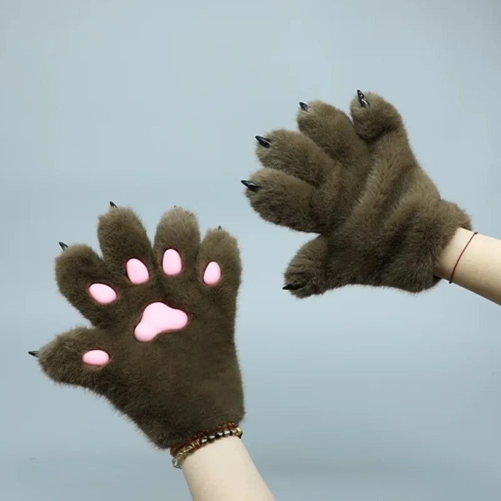 Модные перчатки для косплея в виде лап волка/щенка, толстые перчатки в виде кошачьих лап, теплые перчатки-когти для косплея, реквизит для вечеринок
Модные перчатки для косплея в виде лап волка/щенка, толстые перчатки в виде кошачьих лап, теплые перчатки-когти для косплея, реквизит для вечеринок