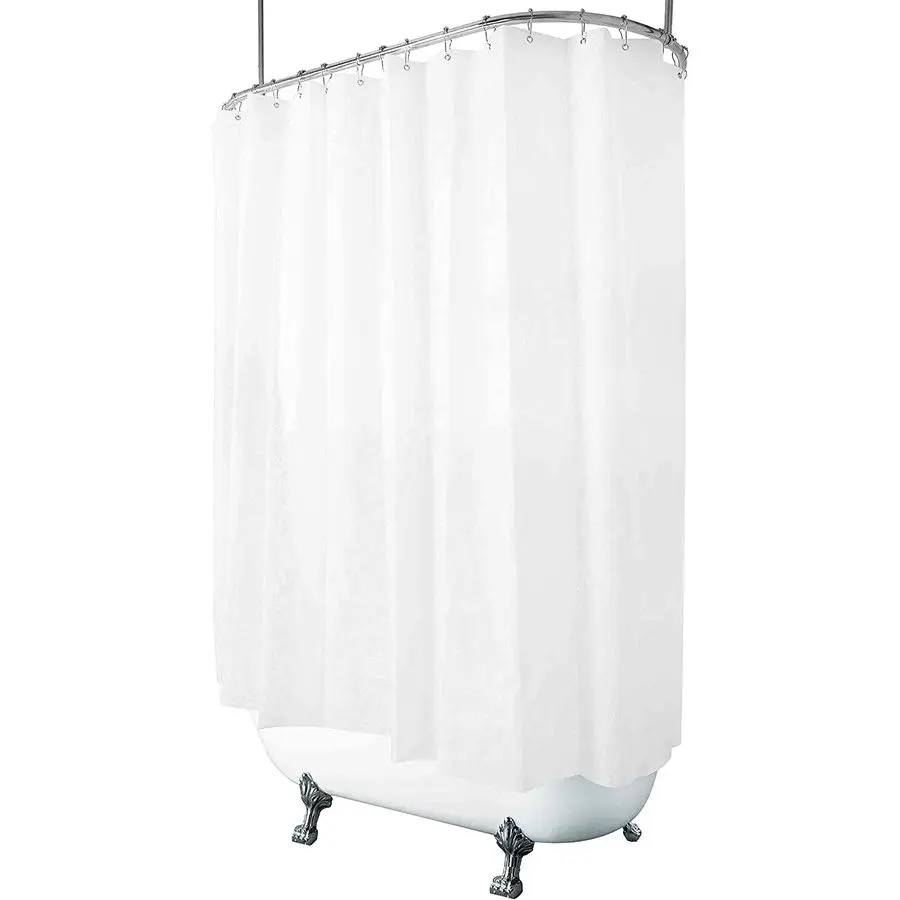 Tub Shower Curtain 180x70 Inch White Liner All Warp Around Extra Wide 36 Metal Hooks Vinyl Bath Curtain for Clawfoot Stand Up Tu
Tub Shower Curtain 180x70 Inch White Liner All Warp Around Extra Wide 36 Metal Hooks Vinyl Bath Curtain for Clawfoot Stand Up Tu