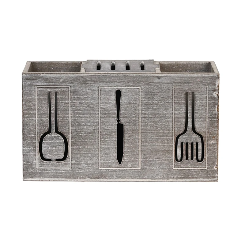 Rustic Wooden Flatware Organizer, 3 Section Kitchen Utensil Holder, Farmhouse Kitchen Cutlery Bin Countertop Storage Box-A97Q
Rustic Wooden Flatware Organizer, 3 Section Kitchen Utensil Holder, Farmhouse Kitchen Cutlery Bin Countertop Storage Box-A97Q